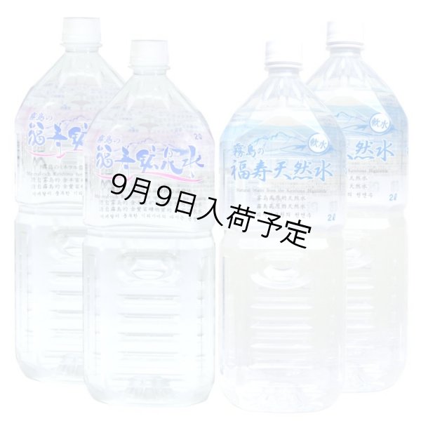 画像1: 霧島の福寿鉱泉水2L×2本と霧島の福寿天然水2L×2本　飲み比べセット (1)